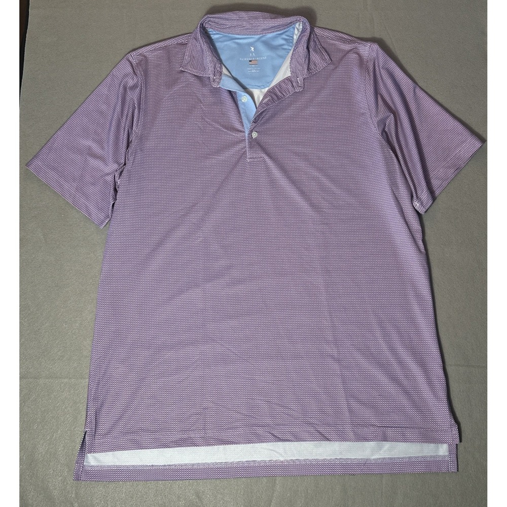 Fairway and Greene Men's Golf XL Red White and Blue Polo Shirt